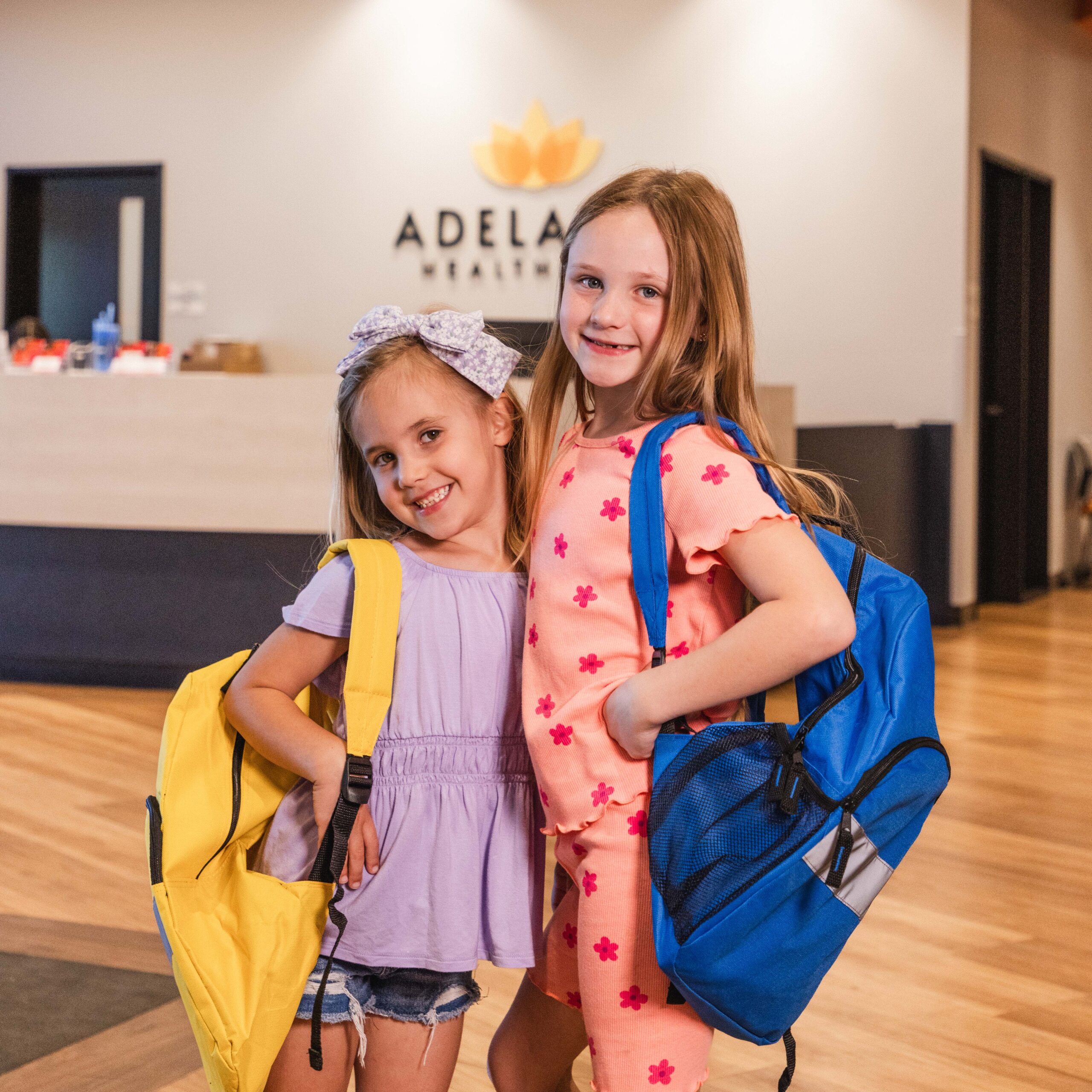 Backpacks for Adelante's back-to-school event