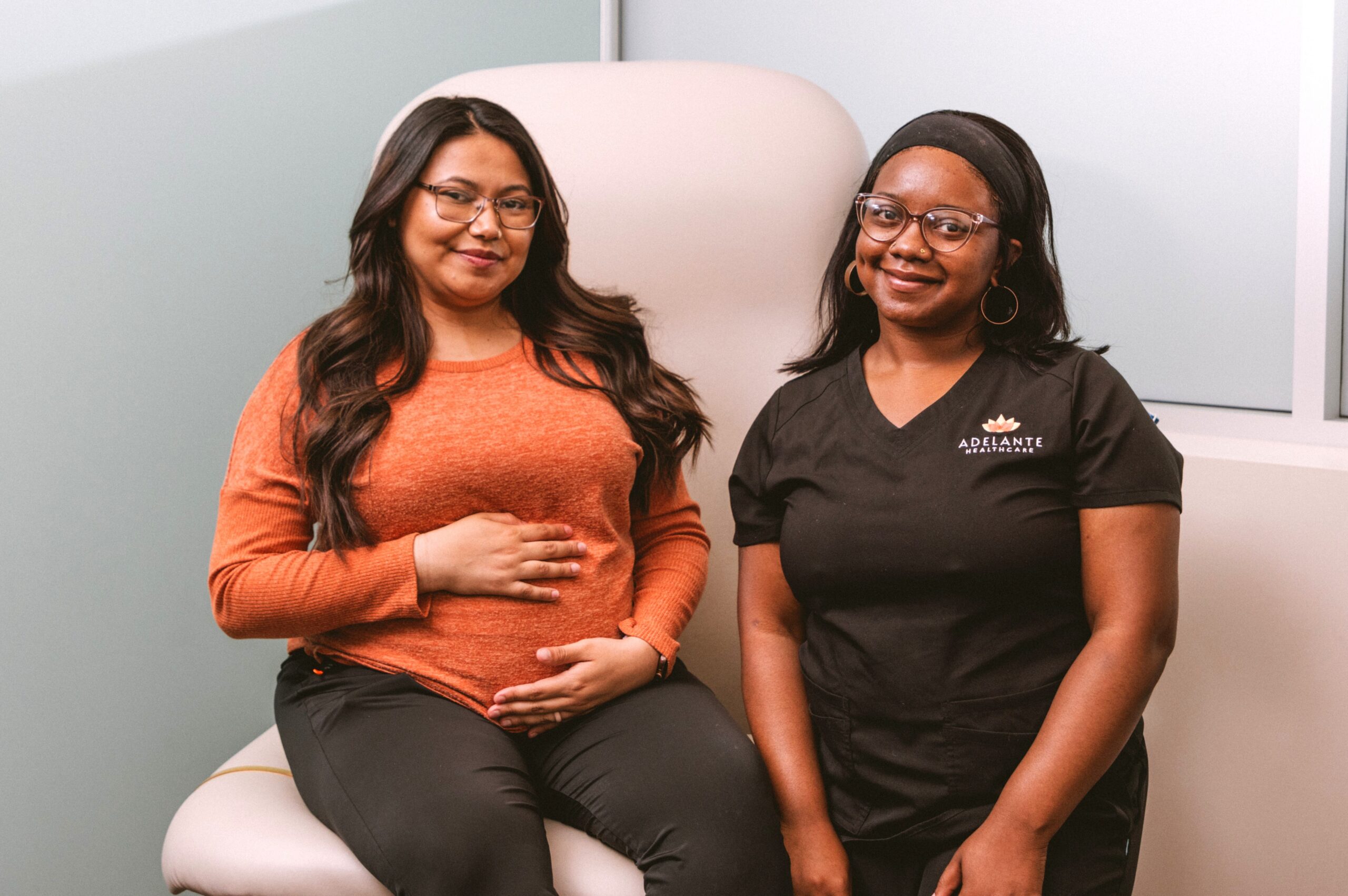 Expecting mother at Adelante Healthcare